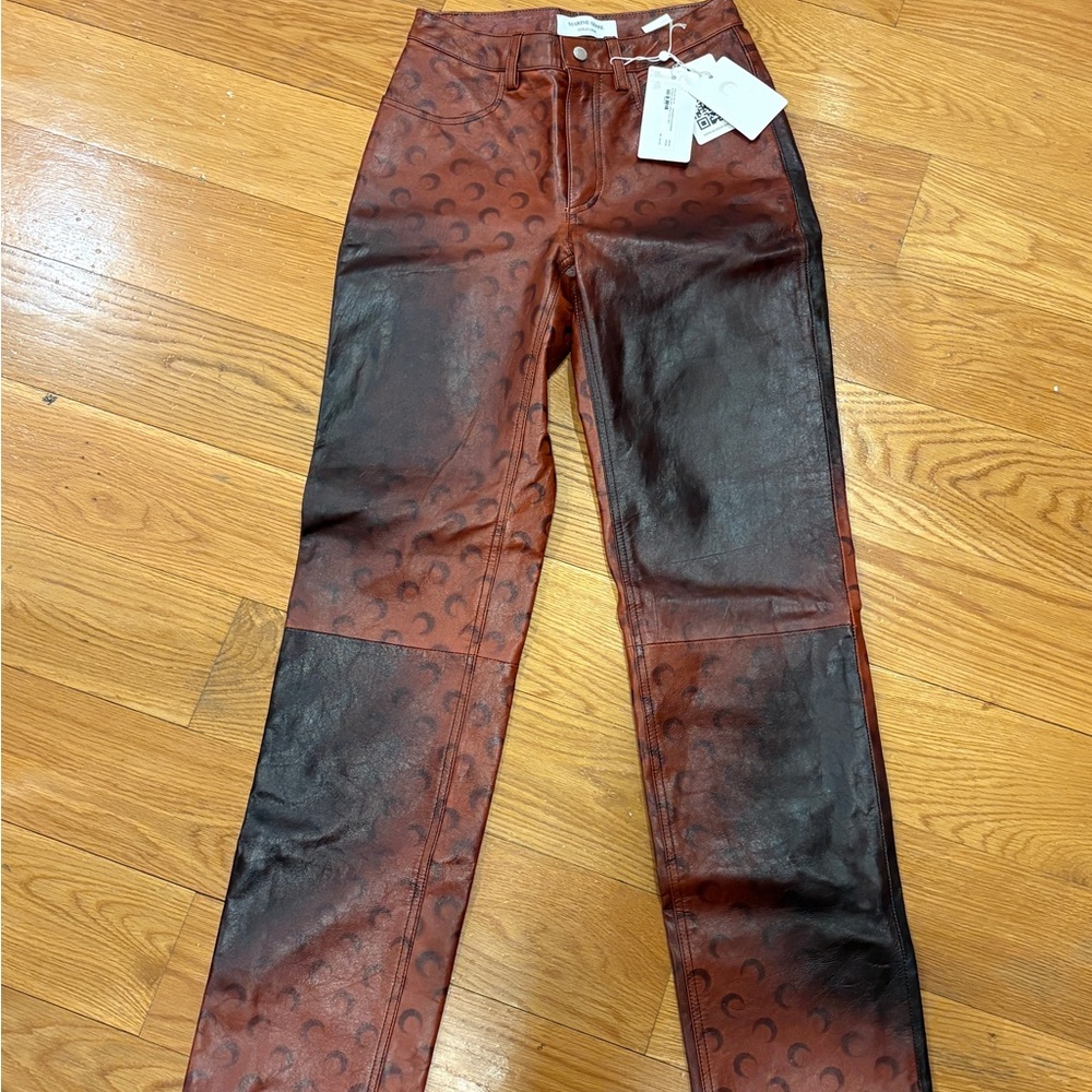 Marine Serre Reddish-Brown Patterned Trousers NWT - image 6